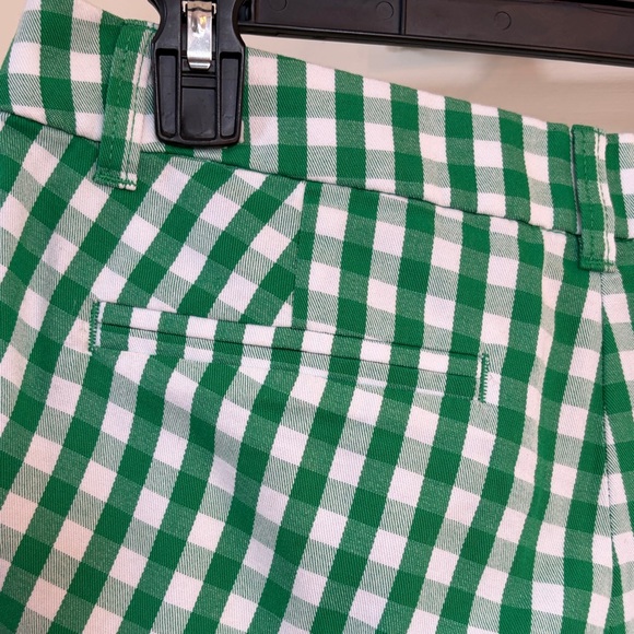 J.Crew Green White Gingham Shorts Women’s Size 4 Cotton Preppy Classic - Picture 7 of 11